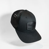 Tint Gang Black Leather Patch Trucker Hat